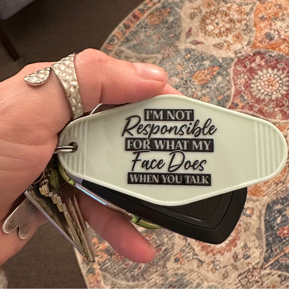 Funny Keychain with Quote